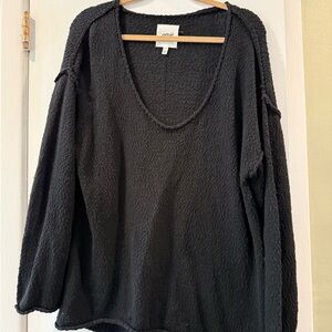 Aerie Black Knit Top